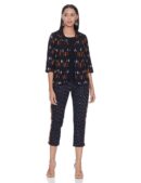 BIBA Women Straight Cotton Fusion Wear 3 Piece Set