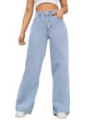 Vastram Enterprise Women High Waist Wide Leg Denim Baggy Jeans Casual High Waist || Wide Leg || Modern Look || Baggy fit Fashion Beauty Lovely Unique Denim Jeans for Women